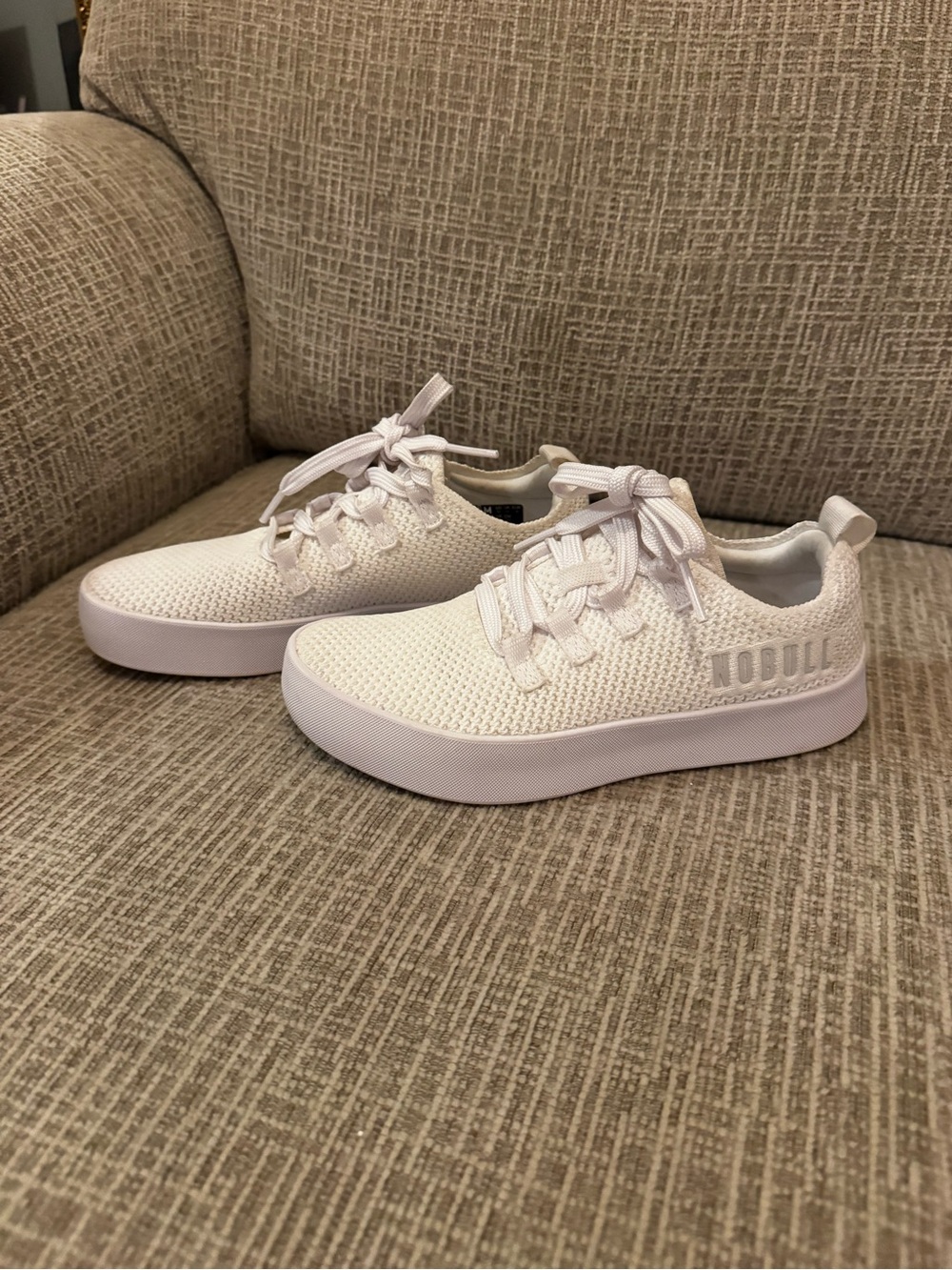 NOBULL White Recs Knit Sneaker-white-size 7